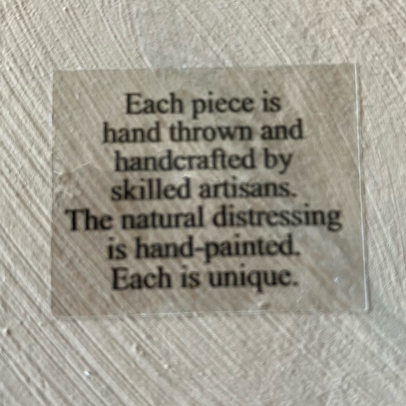 New Pottery Barn Ikat Tile Hand Painted Terracotta Planter, Small Pot Plant Pot - Picture 16 of 16